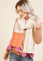 Two Poms Up Scarf by Disaster Designs Ltd.