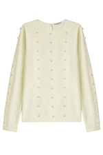 Embellished Crepe Top by Mugler