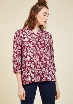 Waiting for My Prints Top in Blooms by Downeast Basics