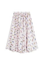 Linguini Printed Silk Skirt by Sandy Liang