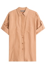 Cuffed Silk Shirt by Alberta Ferretti