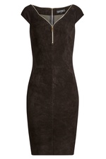 Suede Dress with Zipper Collar by Jitrois