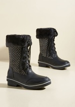 Ski-Spirited Charm Boot in Black Herringbone by Rocket Dog