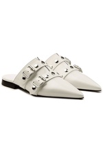 Embellished Leather Mules by Victoria Beckham