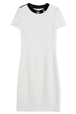 Wool Dress with Patent Collar by Ralph Lauren Black Label