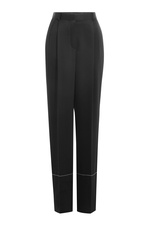 Crepe Wide Leg Pants with Contrast Stripe by Sonia Rykiel