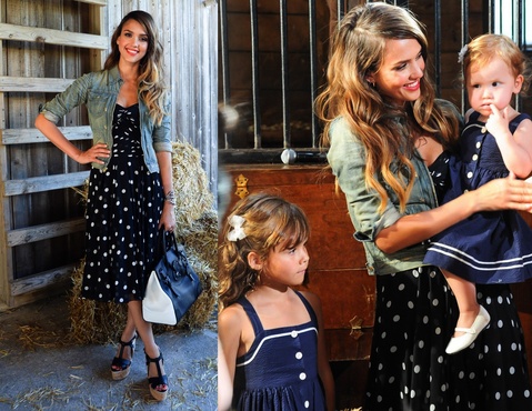 Jessica Alba and Daughter at Ralph Lauren fashion show submitted by Canary + Rook