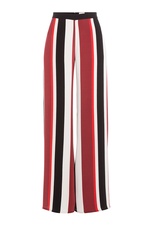 Wide Leg Striped Silk Pants by Zeus + Dione