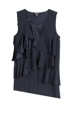Ruffled Silk Top by DKNY