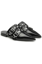 Embellished Patent Leather Mules by Victoria Beckham
