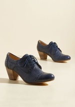 Bravo, Milano Oxford Heel in Navy by Dolce Nome Ltd