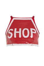 Sequin Crop Top by Moschino