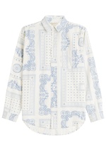 Paisley Print Cotton Shirt by Current/Elliott