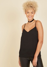 A Hint of Glint Tank Top in Black by Gilli Inc. DBA Le Lis