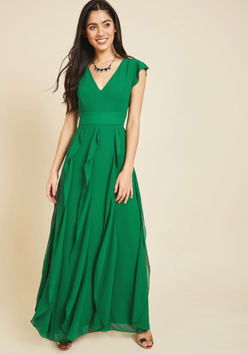Exquisite Epilogue Maxi Dress in Clover by Appareline Inc