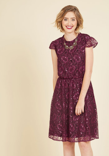 Appareline Inc - Fanfare Variable Lace Dress in Magenta