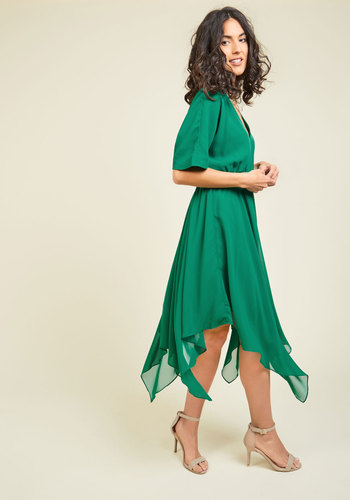 Appareline Inc - Talented Gallery Director Midi Dress in Jade