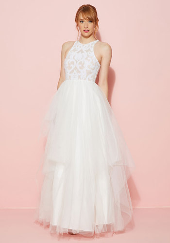 Bariano - A Glimmer of Elope Dress in White