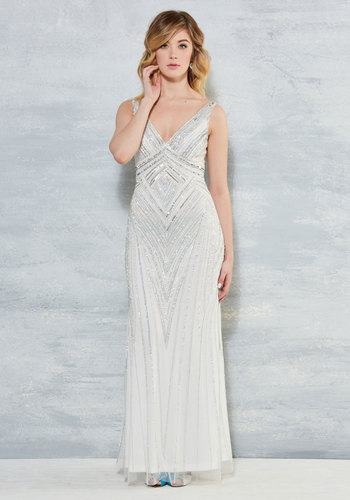 Glitz Been an Honor Sequin Dress in White by Frock and Fril