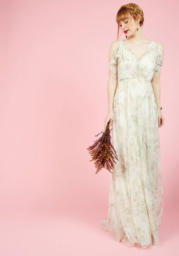 Jenny Yoo Collection, Inc. - A Gliding Light Maxi Dress in Ivory