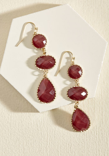 Ana Accessories Inc - Act of Elegance Earrings in Crimson