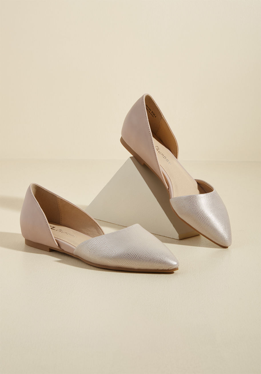  - Expressing your vogue preferences is as simple as sporting these faux-leather flats! Every step is a statement