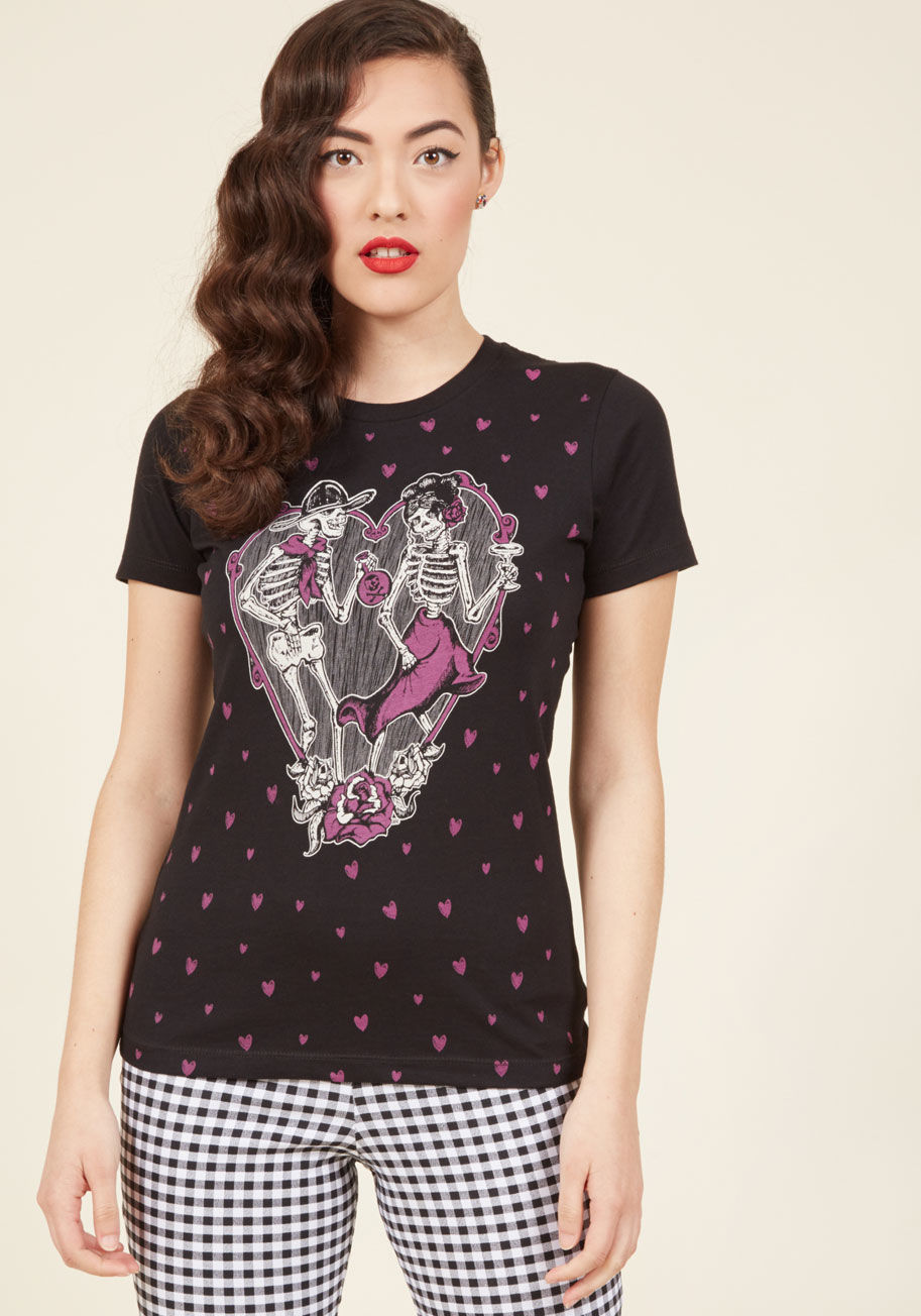  - Holy moly, this black tee marries quirk and macabre