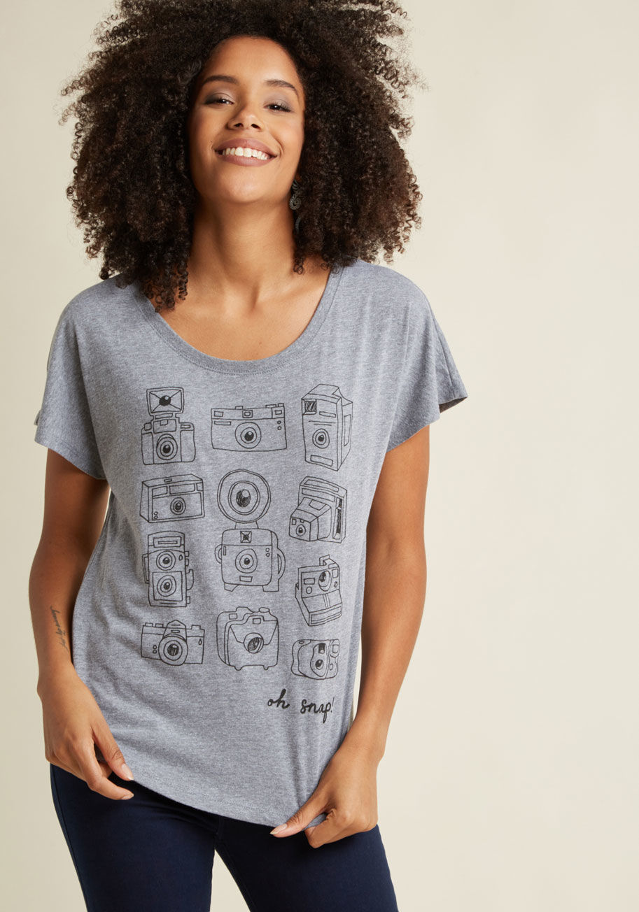  - Imagining the possibility of your closet continuing to exist without this grey T-shirt? The horror! Quick, toss this tee