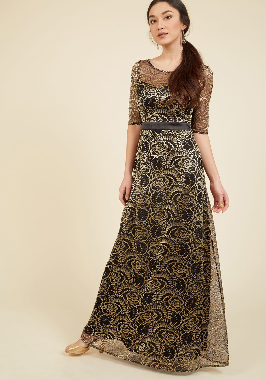  - It's almost as if the details of this gorgeous black gown were inspired by your ideal special occasion ensemble! Covered