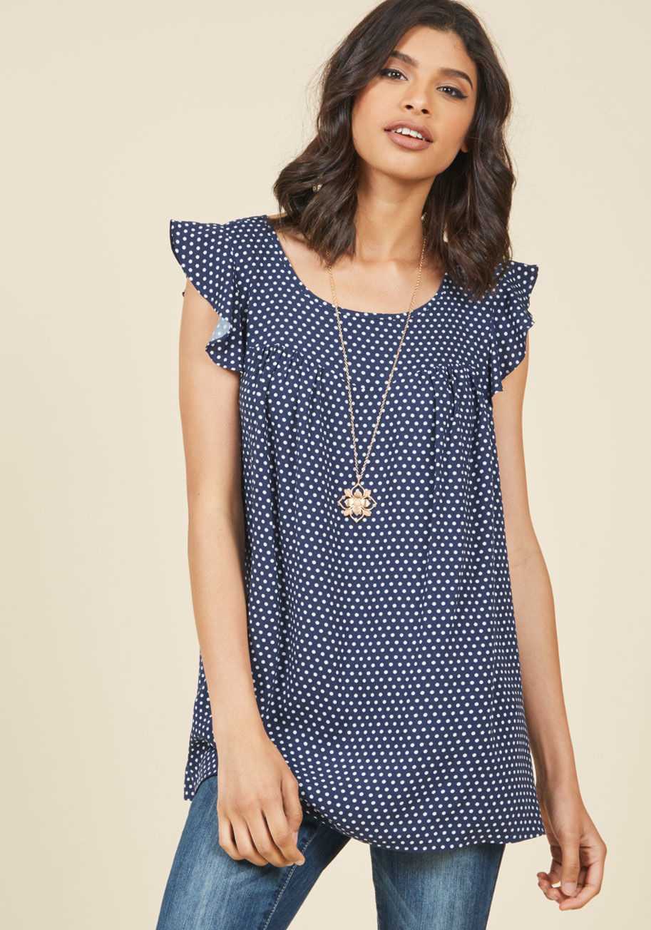  - This polka dot top from our ModCloth namesake label is generous