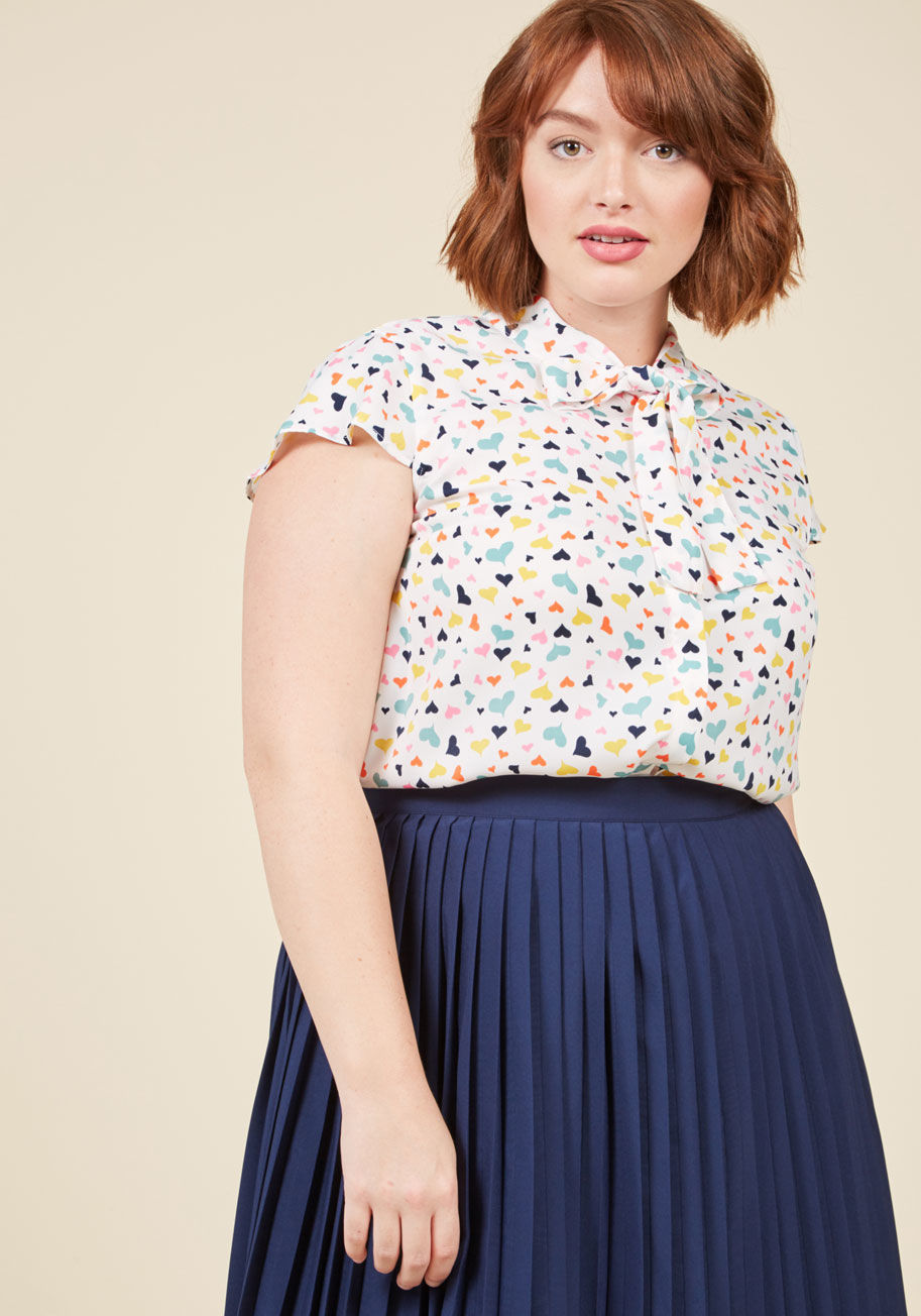  - While flaunting this white blouse from our ModCloth namesake label, you don't just arrive at the office