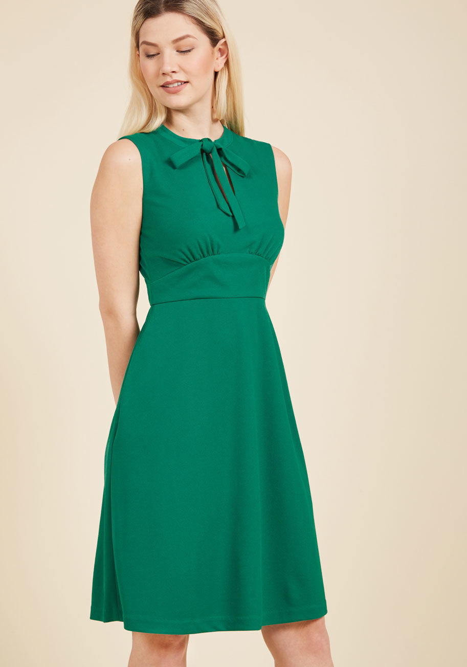  - Your files show that a classic A-line dress with a retro twist will take you far