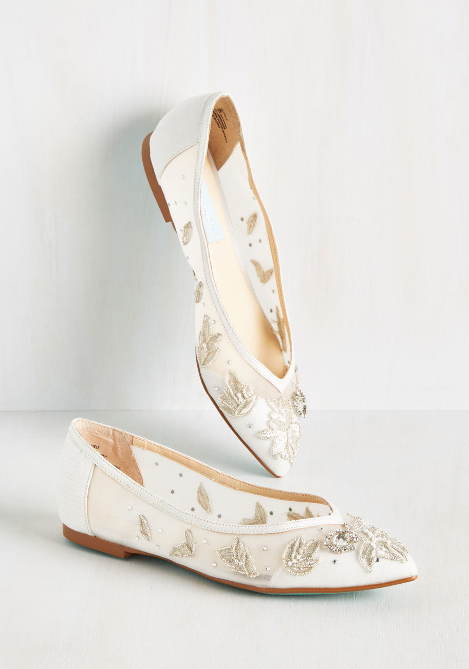  - You&rsquo;ve been calling on the perfect formal flat, but no answer. Until now! From Blue by Betsey Johnson, these black, satin-trimmed stunners - with their mesh uppers adorned