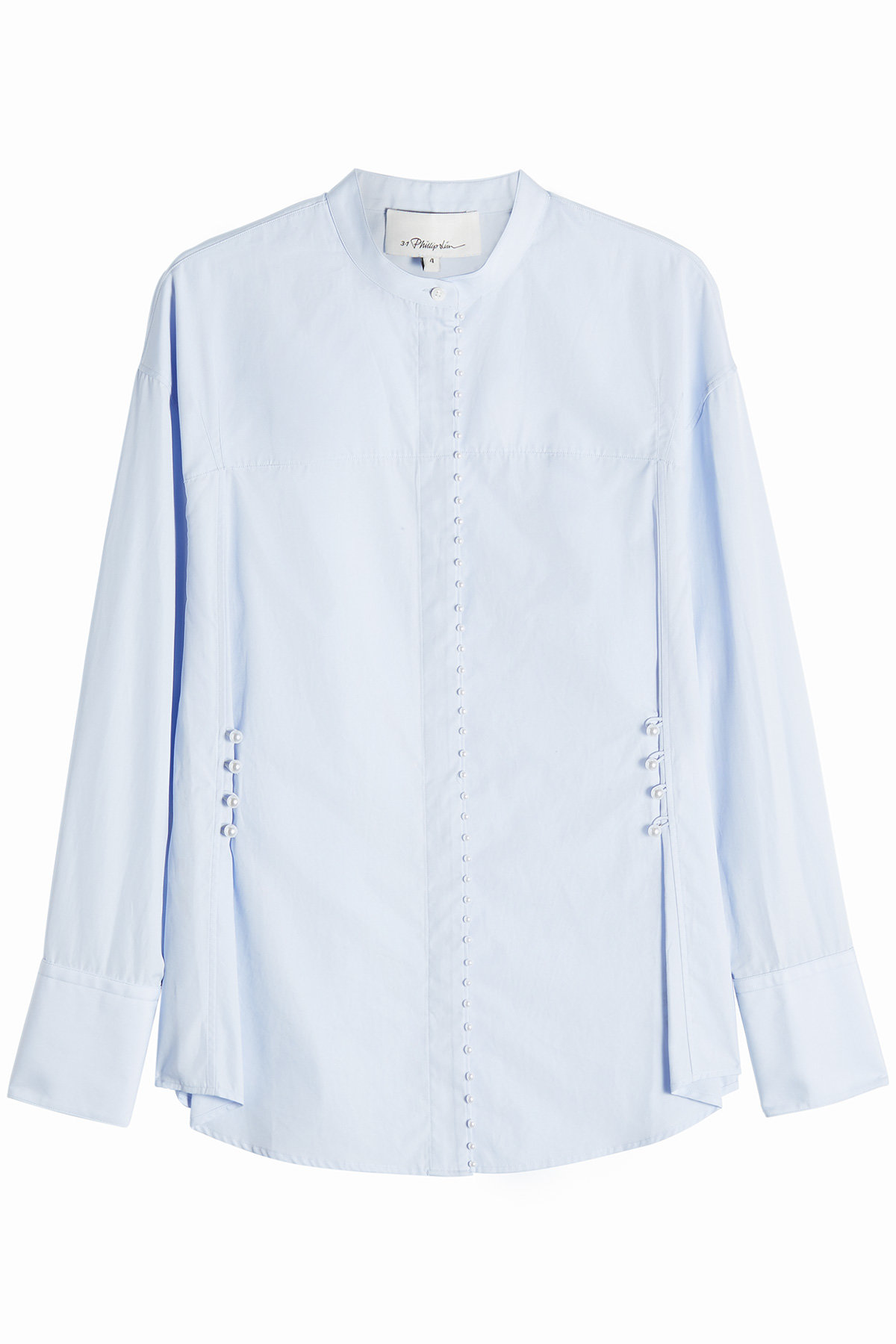 3.1 Phillip Lim - Cotton Blouse with Faux Pearls