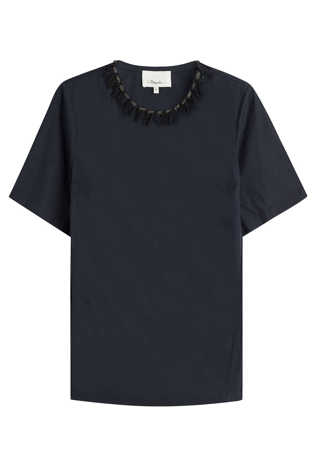 3.1 Phillip Lim - Cotton Top with Fringed Collar