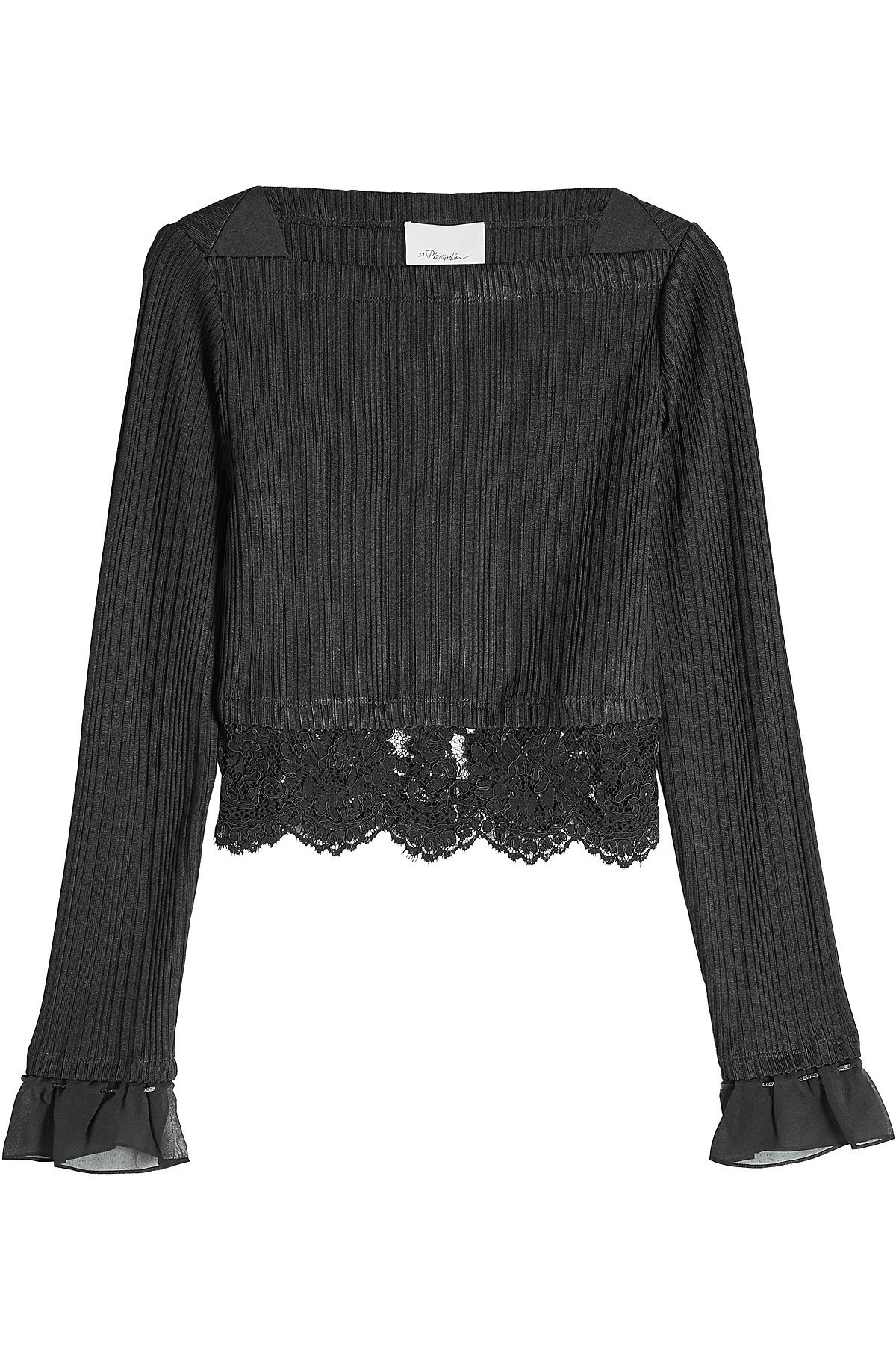 3.1 Phillip Lim - Pleated Blouse with Lace