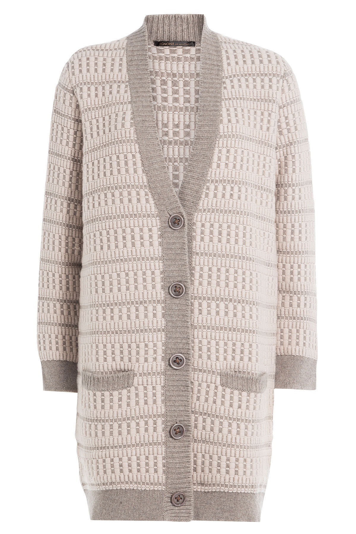 Agnona - Cashmere Textured Knit Cardigan