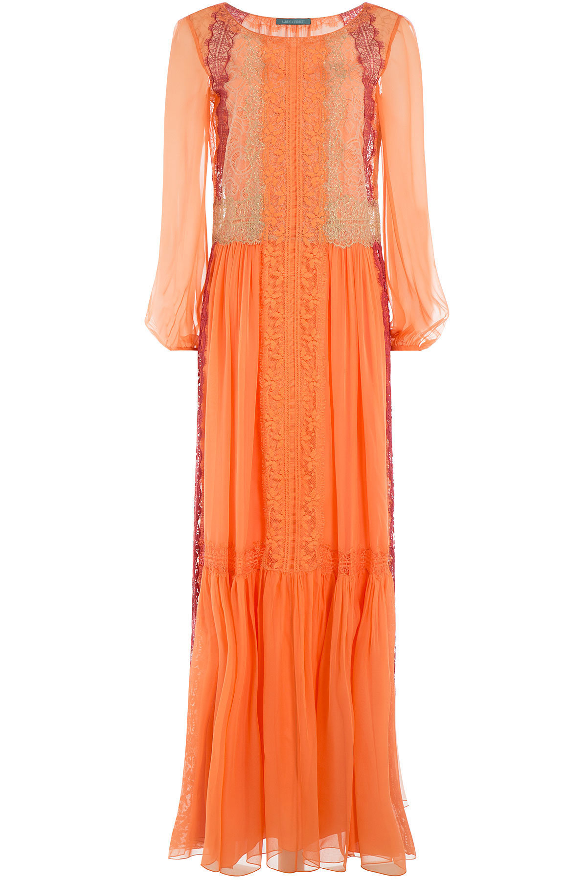 Lace Detailed Silk Dress by Alberta Ferretti