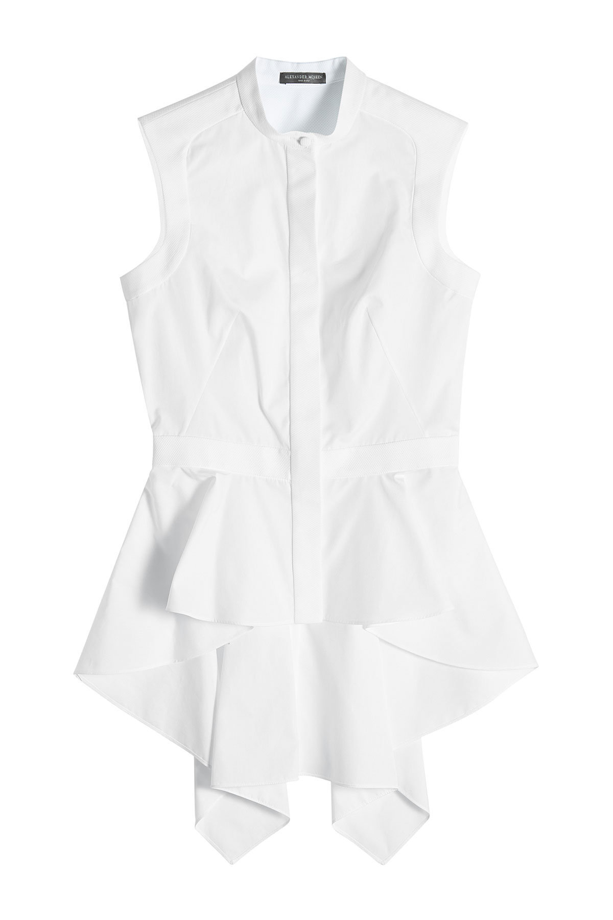 Alexander McQueen - Cotton Top with Peplum Waist
