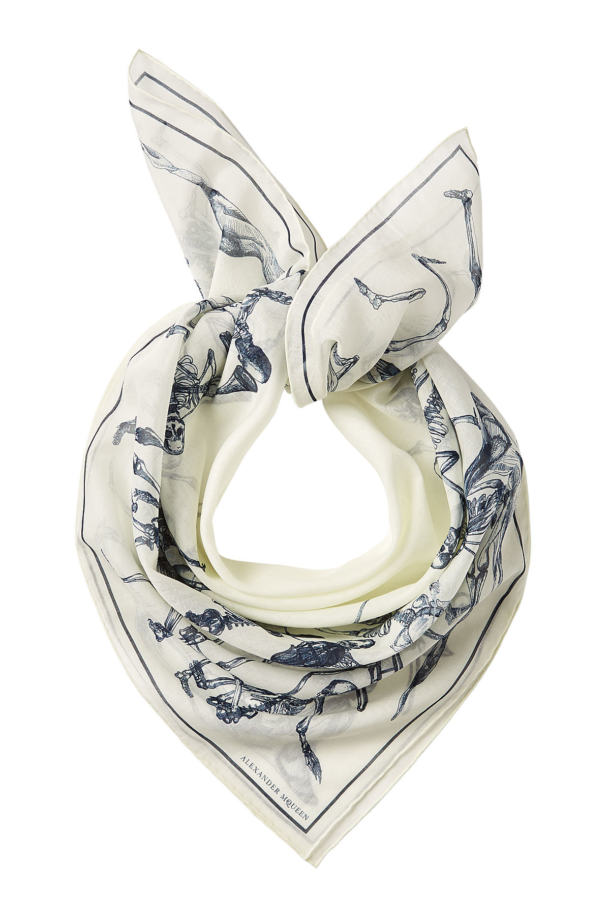 Alexander McQueen - Dancing Skeleton Cotton Scarf