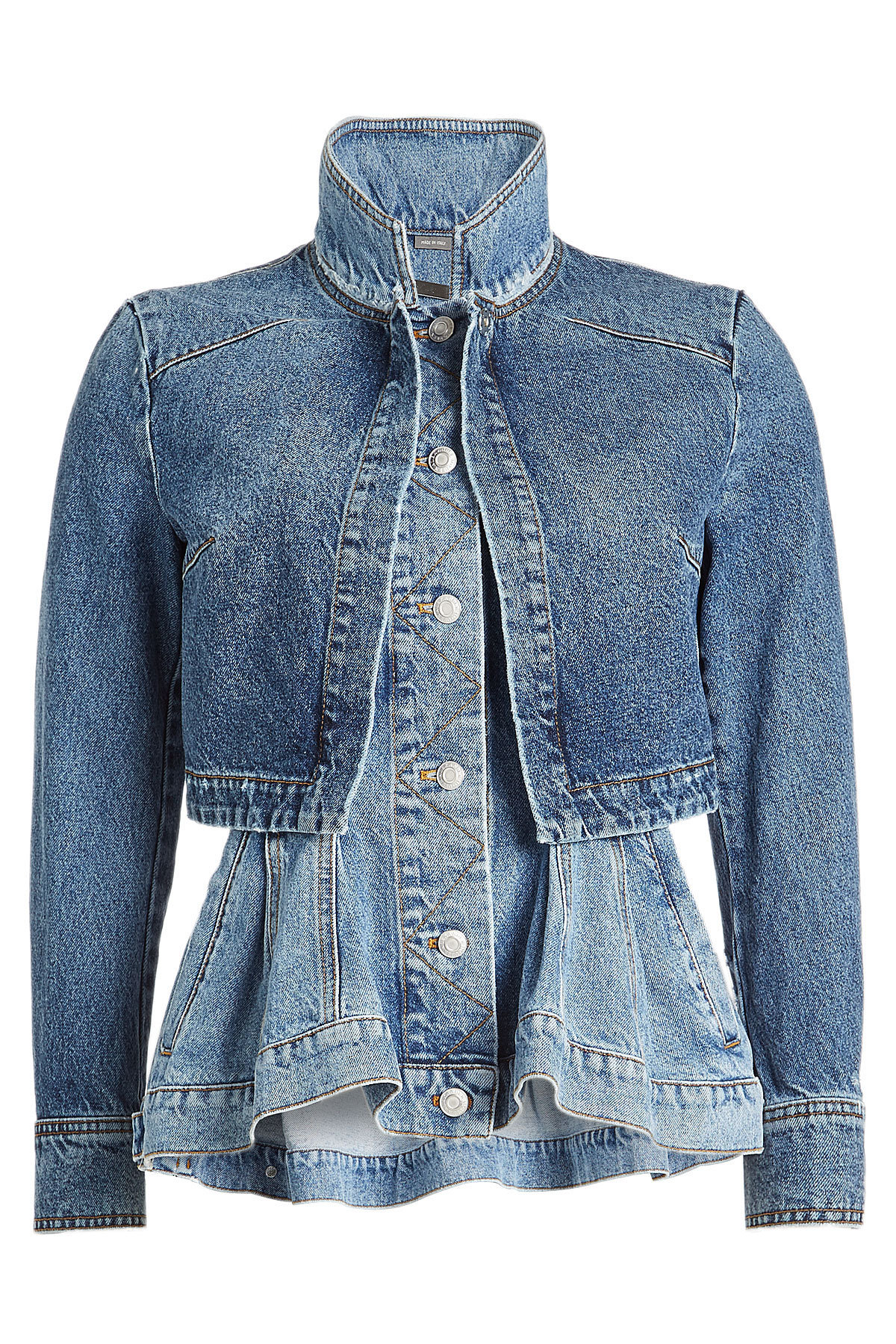 Alexander McQueen - Denim Jacket with Peplum