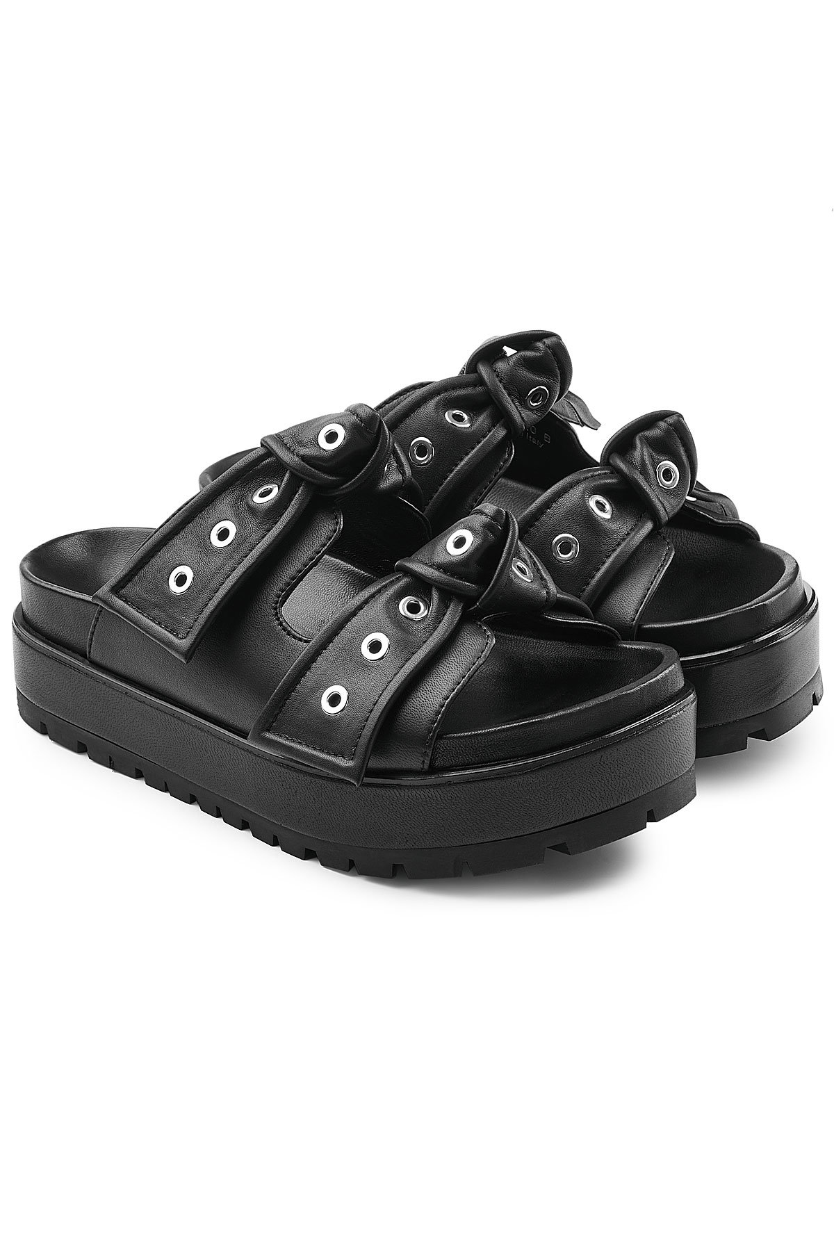 Alexander McQueen - Eyelet Leather Sandals