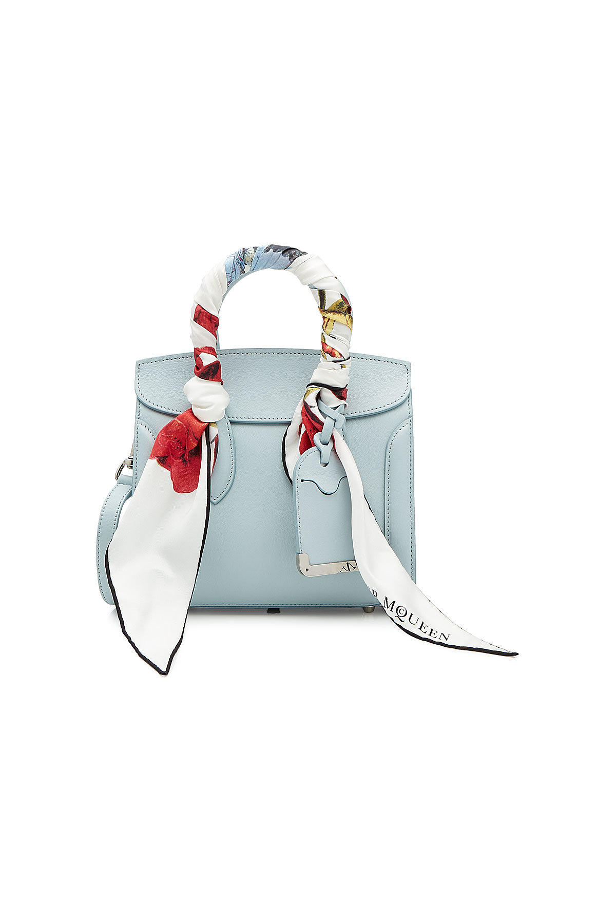 Alexander McQueen - Mini Heroine 21 Leather Shoulder Bag with Silk Scarf Handles