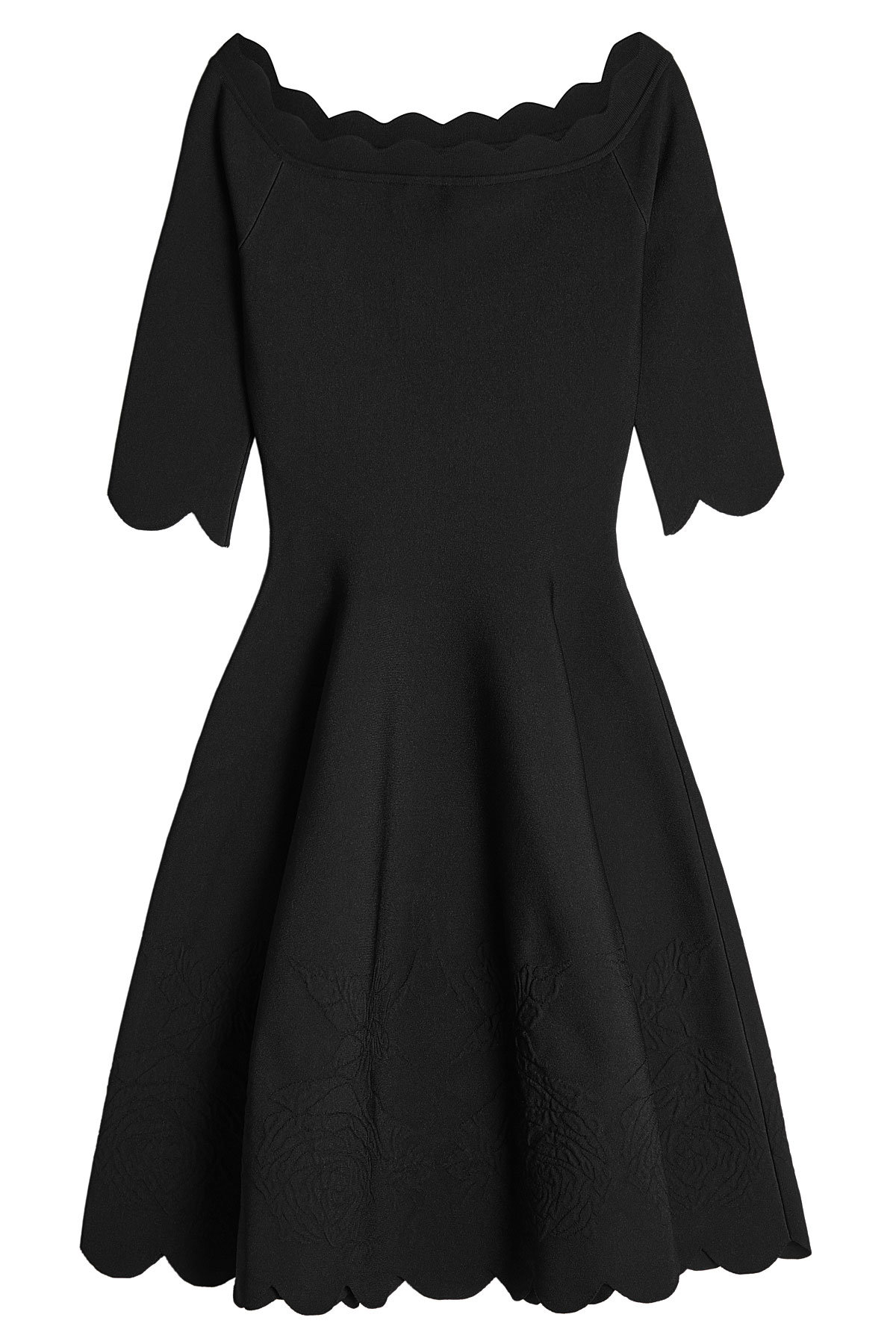 Alexander McQueen - Off Shoulder Scalloped Dress