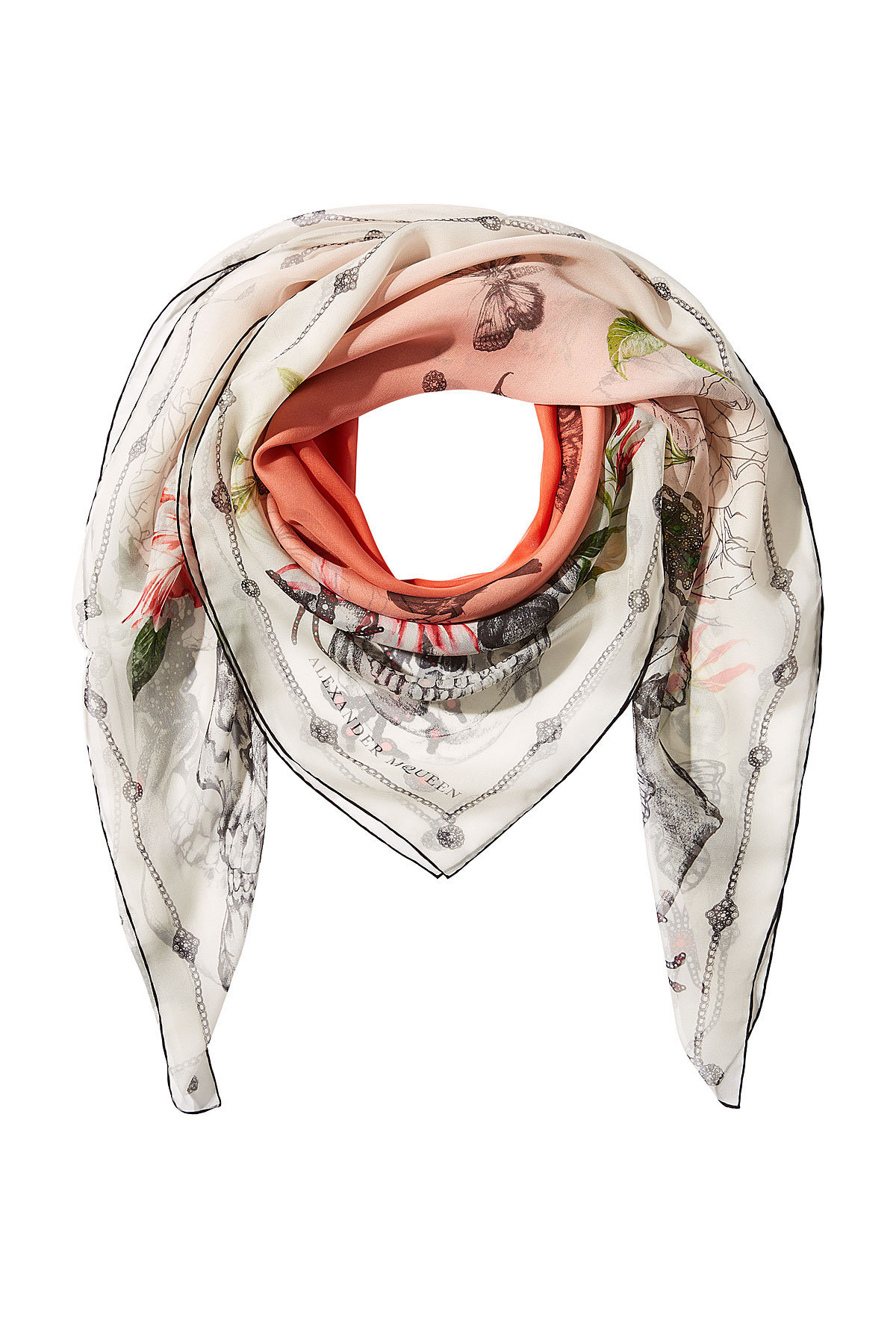 Alexander McQueen - Wild Botanical Printed Silk Scarf