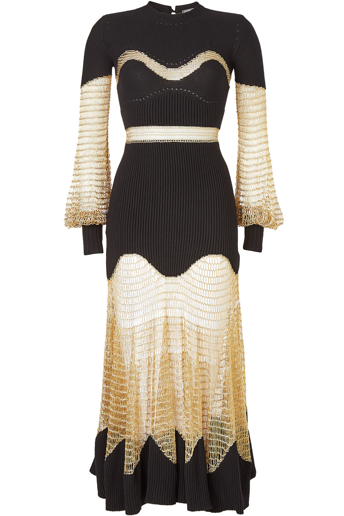 Alexander McQueen - Wool Dress with Silk