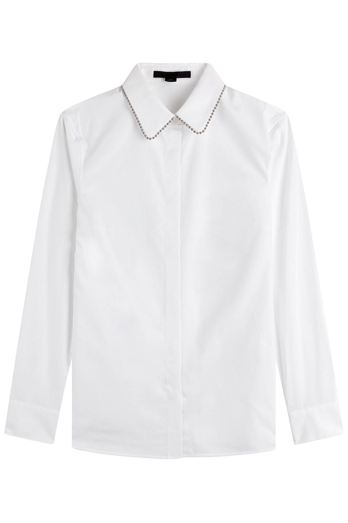 Alexander Wang - Cotton Shirt with Embellished Collar