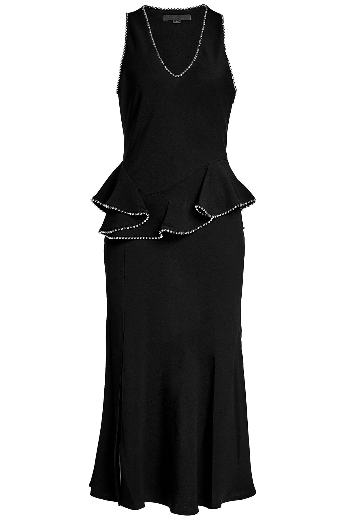 Alexander Wang - Embellished Silk Dress with Peplum