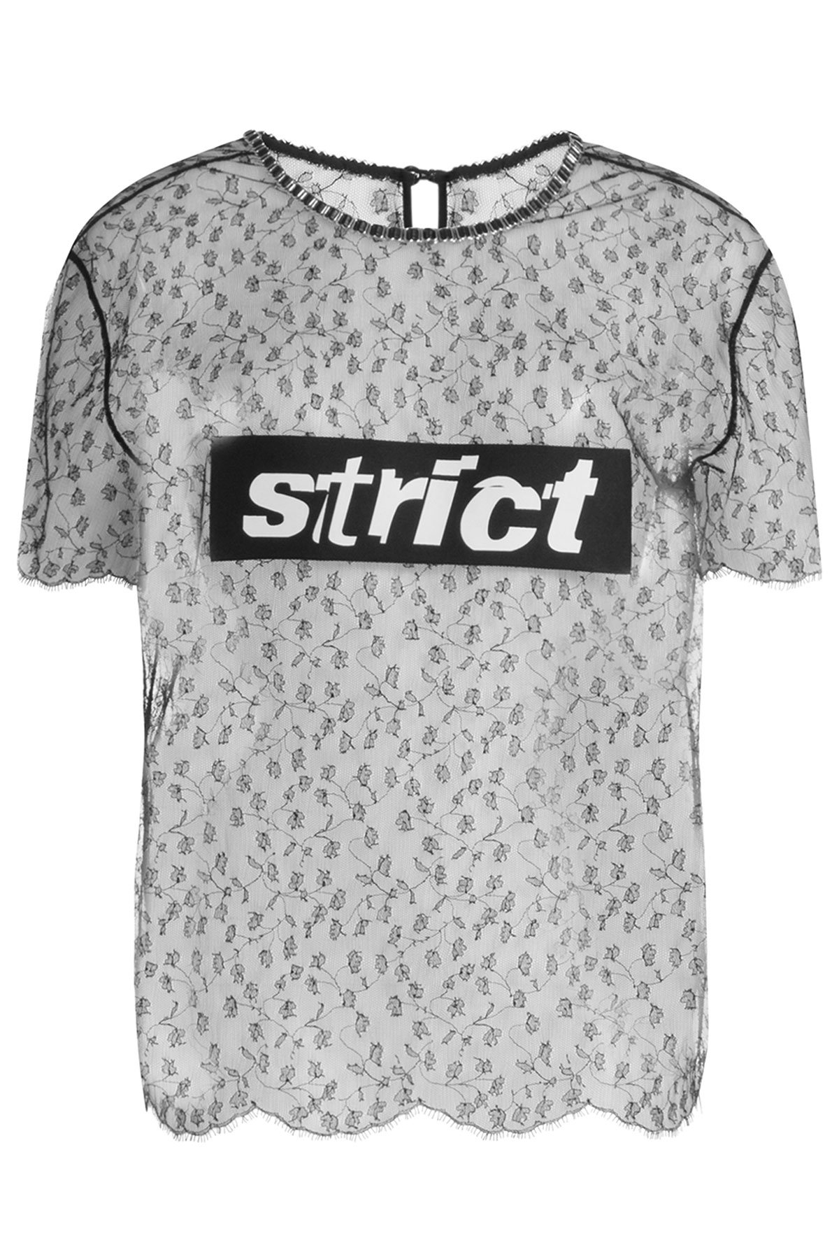 Alexander Wang - Sheer Lace Top with Print