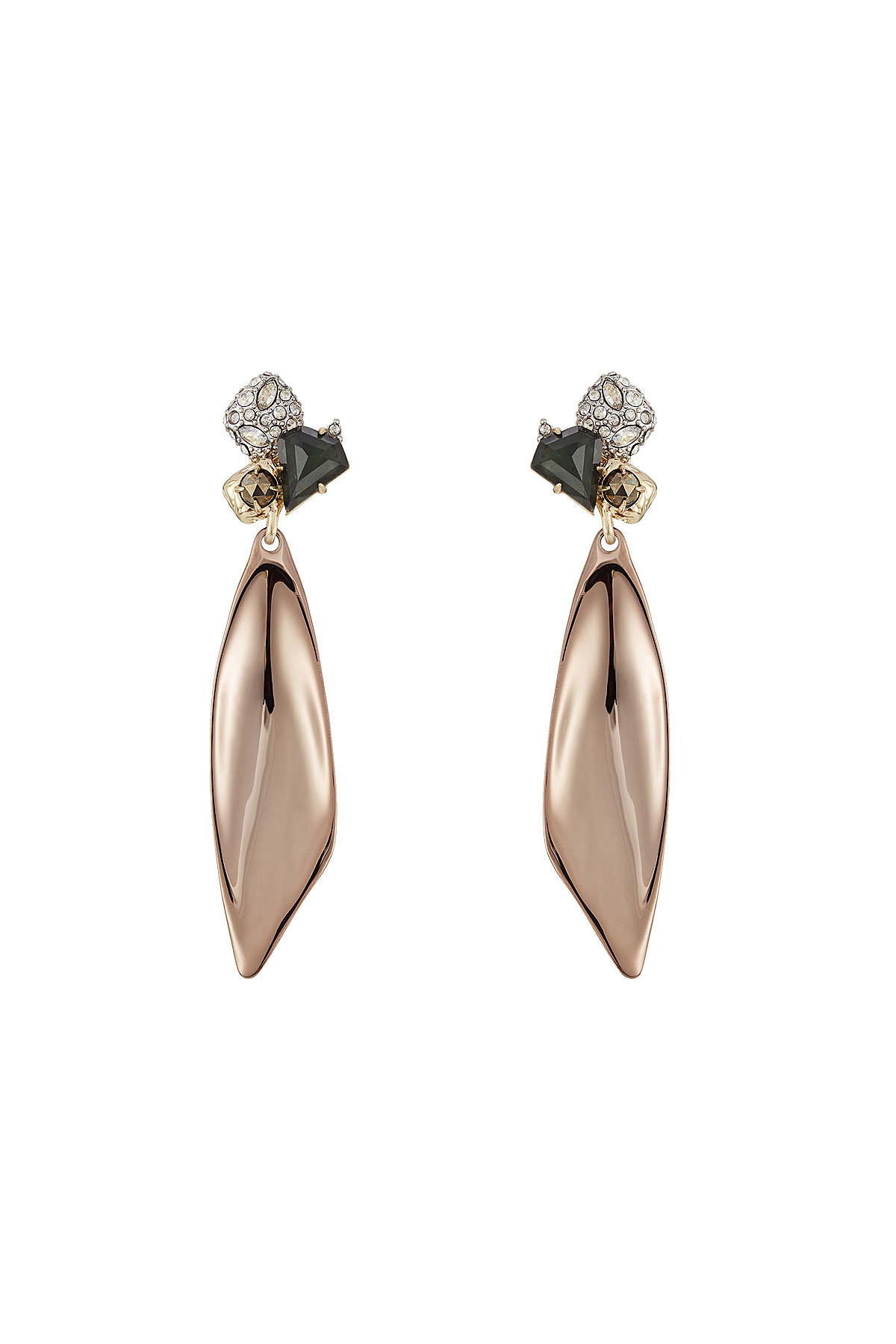 10kt Gold Earrings with Crystals by Alexis Bittar